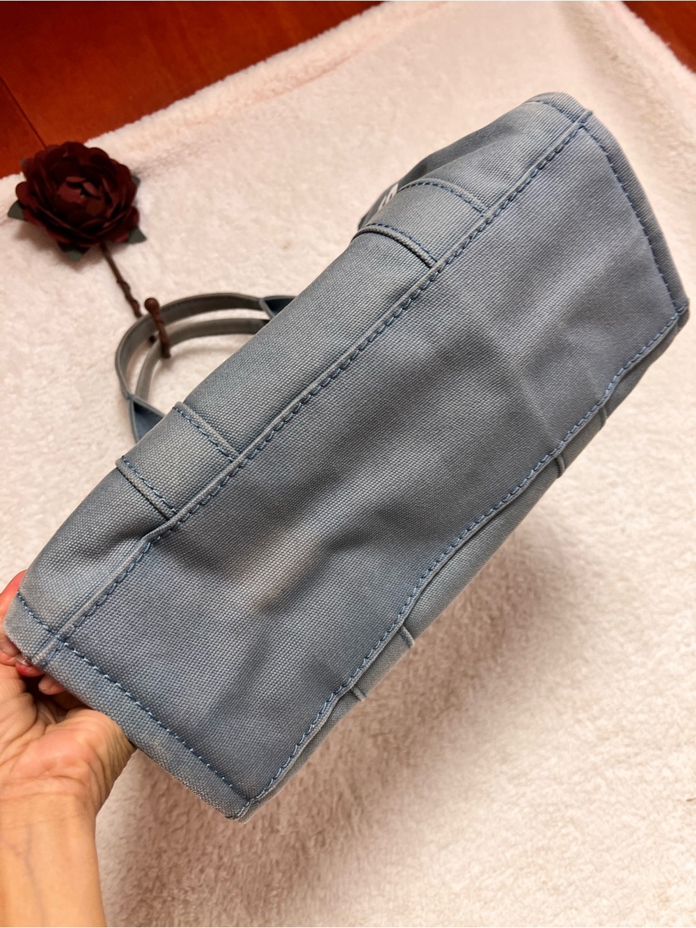 Marc Jacobs Slate Blue Canvas 'The Tote Bag' - Picture 3 of 15
